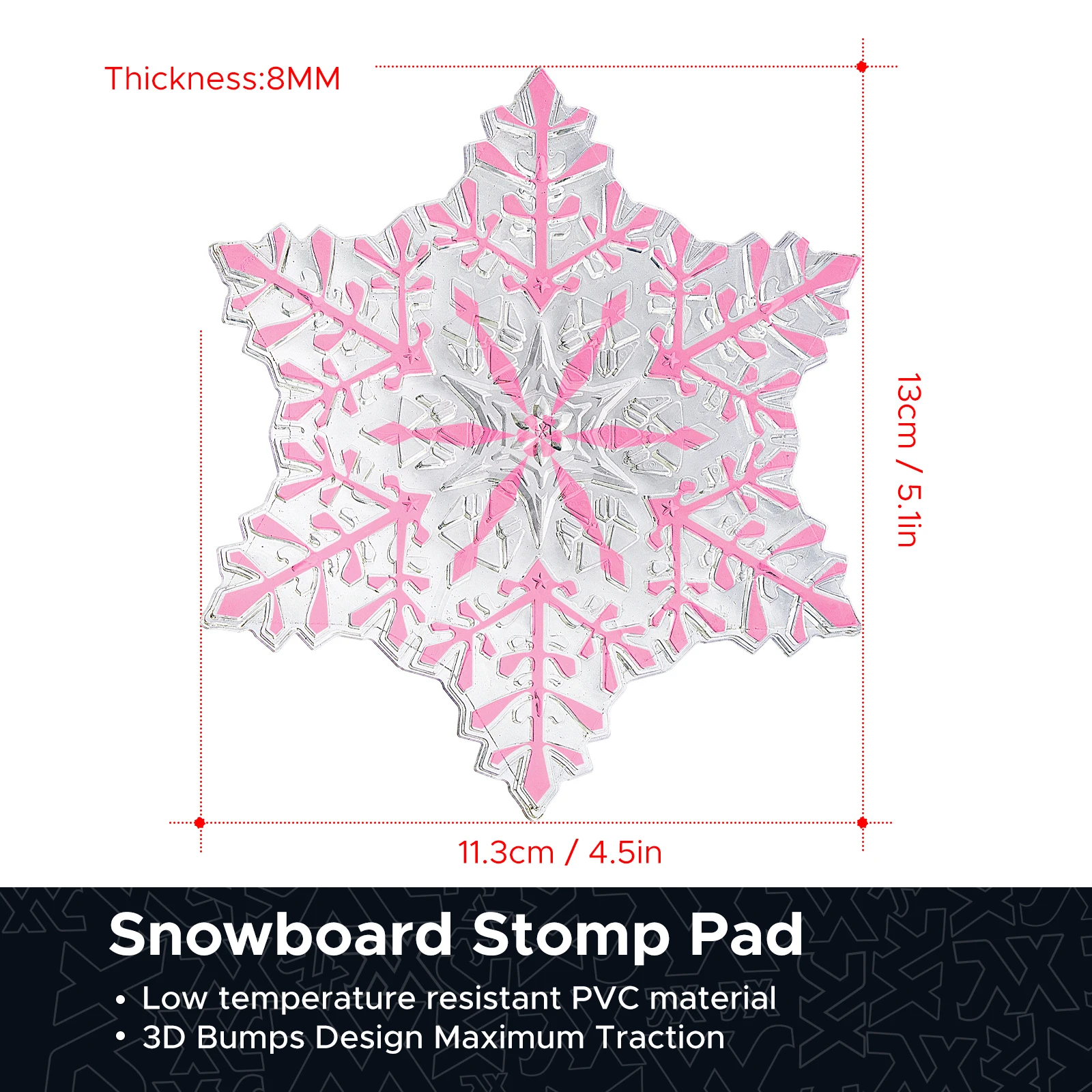 Ski Snowboard Sacs 3D Effacer Snowflake Snowboard Stomp Pad PVC Antidérapant  Pour Fournir Une Adhérence Sur Vos Sports De Plein Air 230729 Du 21,63 €