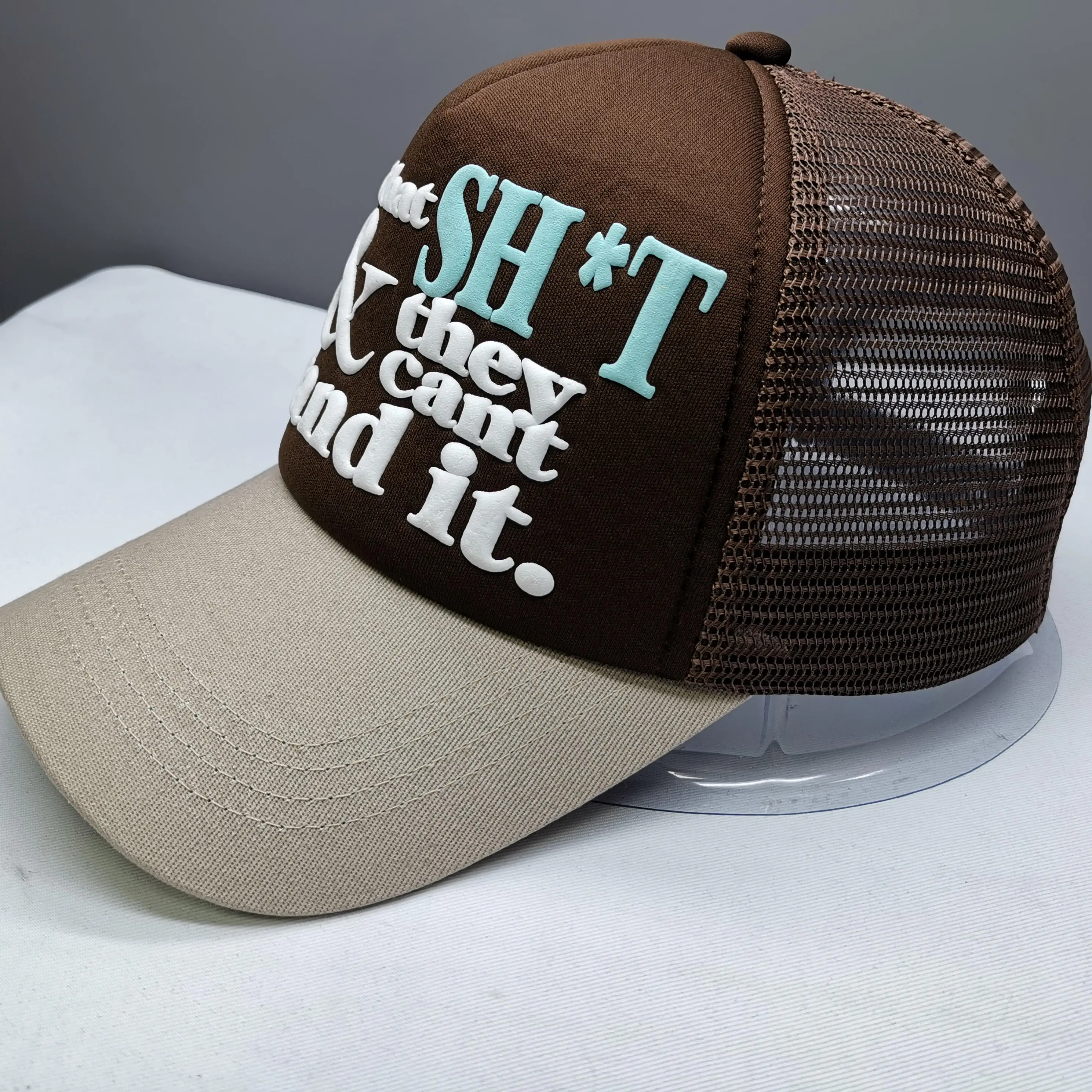 puffy trucker hat