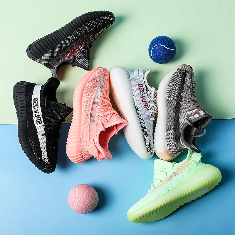 Wholesale Designer Kid Running Sneakers Casual Breathable Brand Shoes Designer Shoes Yeezy Yezzy 350 Kids Shoes