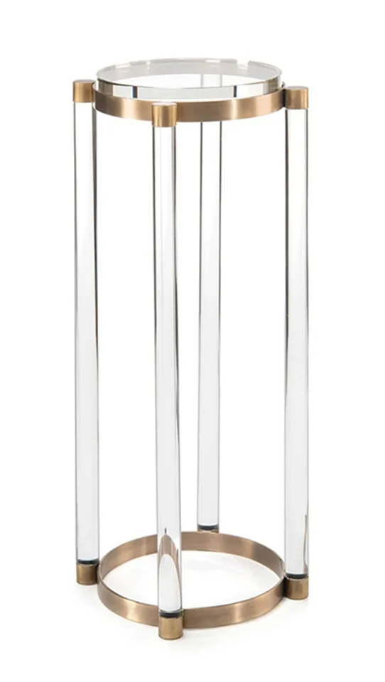 Clear Acrylic Gold Side Table atelieryuwa.ciao.jp