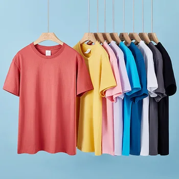 Free Shipping Wholesale Support Sample Colorful Unisex Blank Men T Shirt Cotton T Shirt