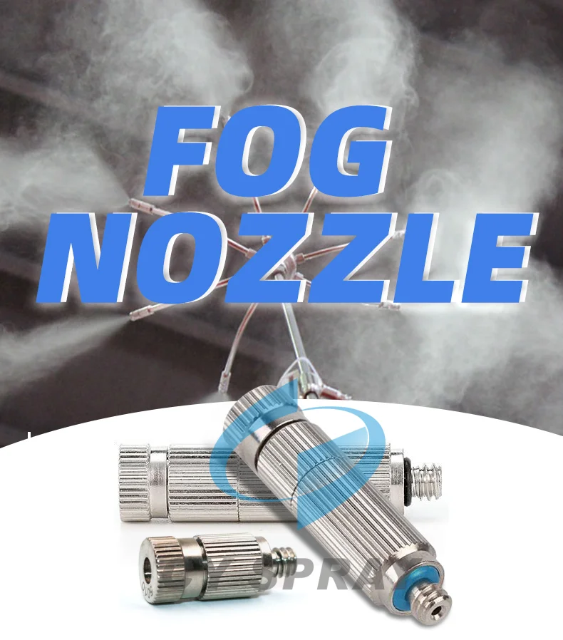 Stainless Steel/brass Mist Nozzle Plated High Pressure Fog Nozzle Low Pressure Atomizing Fine