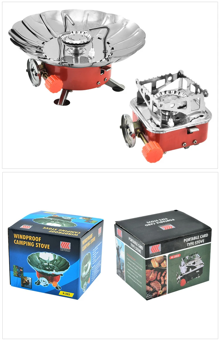 Portable Gas Stove Single Ignition Camping Stove Stainless Steel