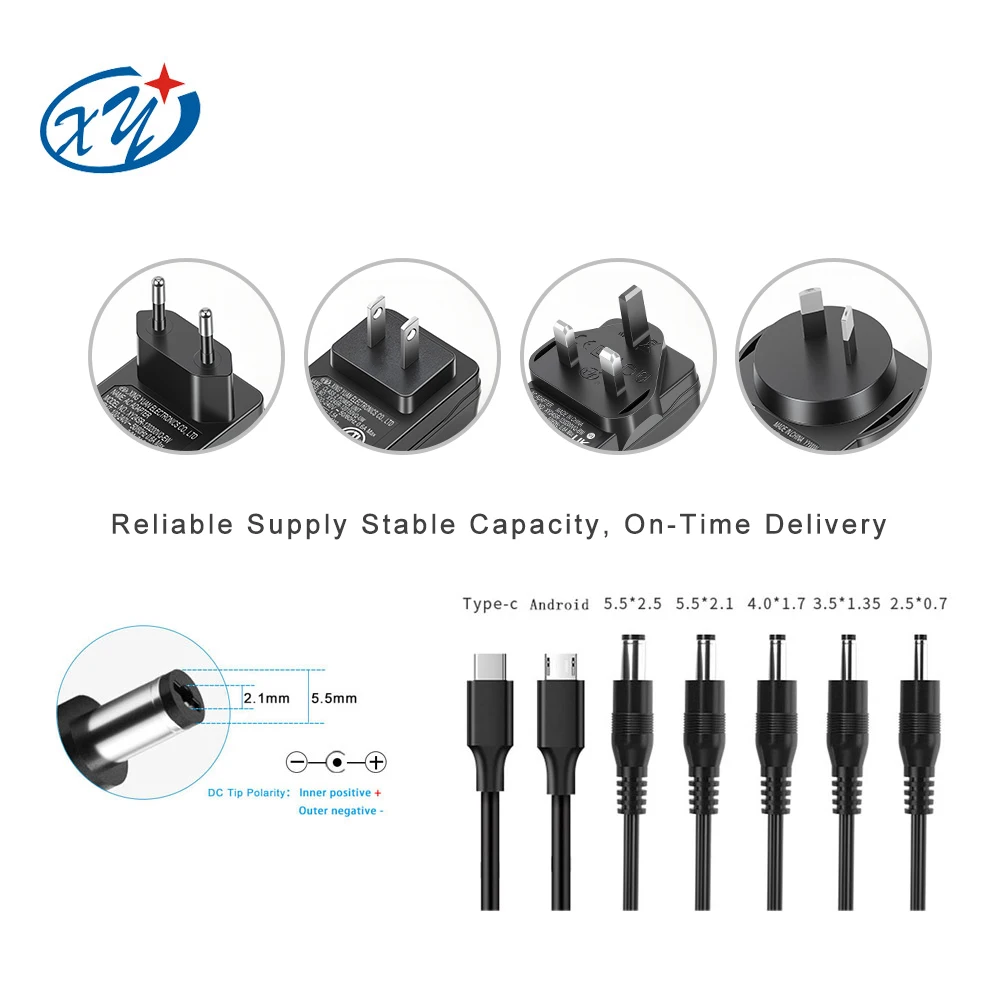 Adaptateur Secteur Universel UK 12V 5A (max 60W) - Prises 5.5x2.1/2.5mm - Neuf - Garantie 1 An