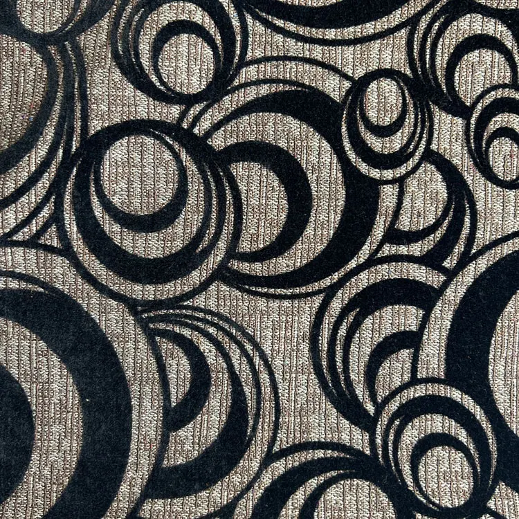 Wholesale Flock Polyester Textile Flock Velvet Sofa Fabrics Print Flocking