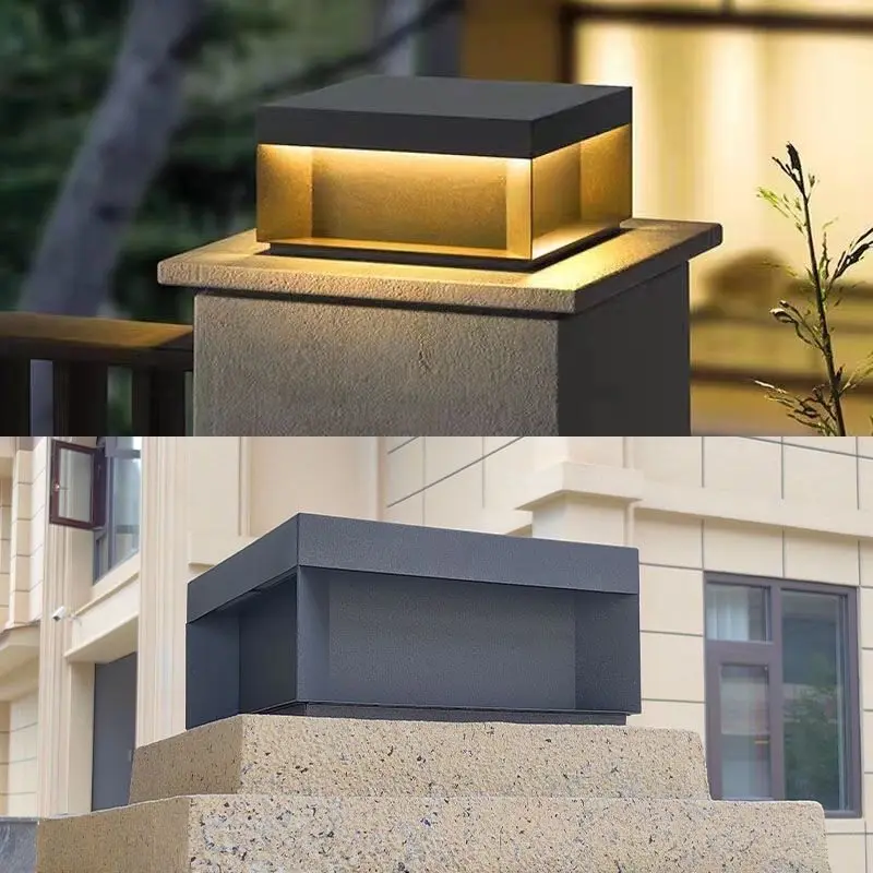 Solar Powered IP65 Waterproof Pillar Light for Outdoor Garden Courtyard Fence Post & Gate Post