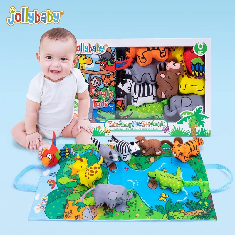 Jollybaby моющиеся взять с собой на ферме игровой коврик набор для раннего образования и весело
