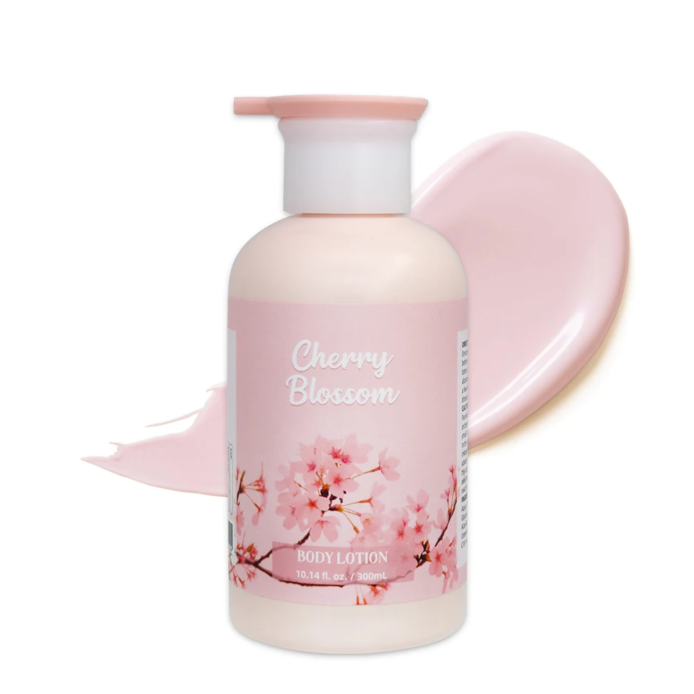300ml Japonský sakurový krém pro tělo Parfém květu sakury Protistresový efekt Zářivost pokožky Osvětlující a zpevňující OEM Velkoobchod Soukromá značka