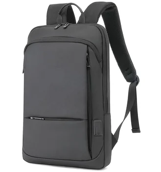 Custom Anti Theft Men Slim Laptop Backpack Lightweight With Notebook Interlayer Business Laptop Backpack With Usb Charging Port