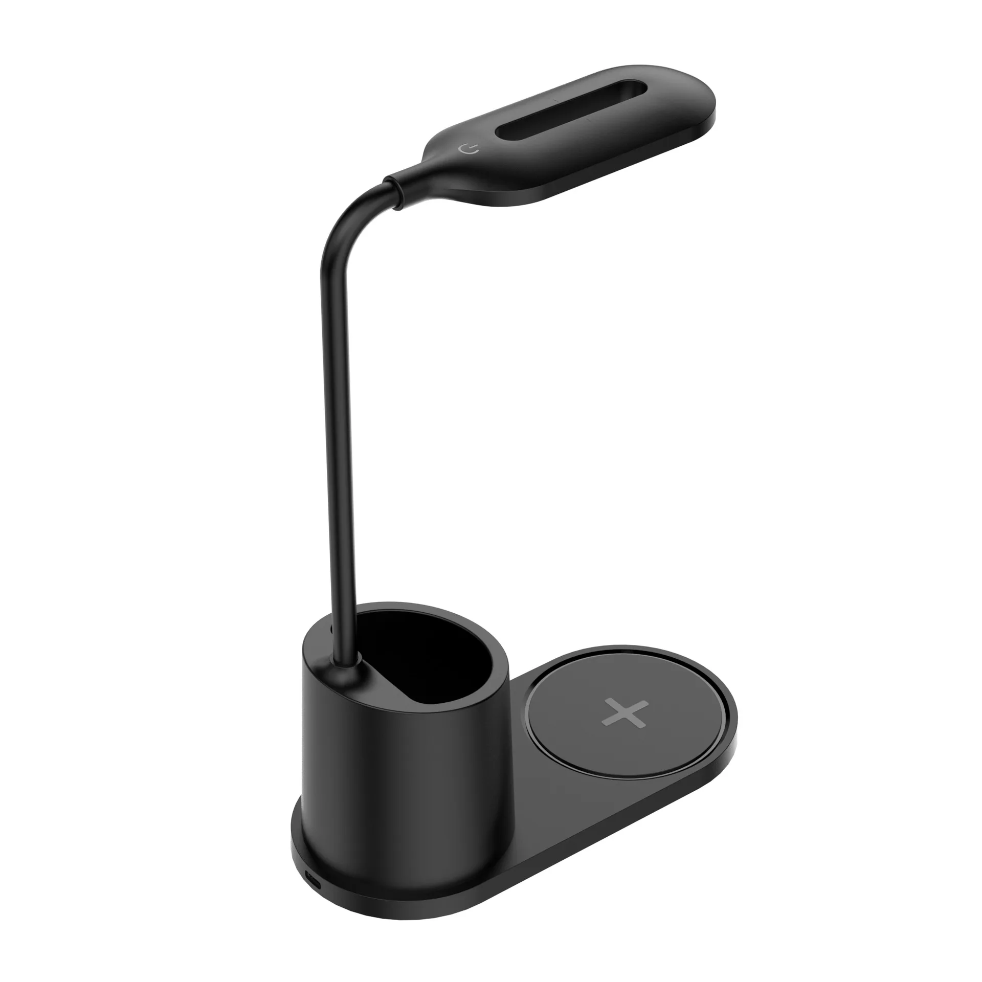 Trending Products 2025 New Arrivals HT-513 3in1 15W Wireless Charger with Led Lamp and Pen Holder Eye Protection Table Lamp