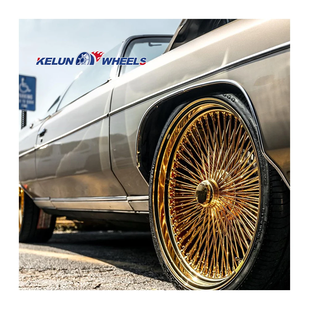 【値下げ】 Kelunブランド24x10ローライダーワイヤーホイールゴールド200 ミニカー