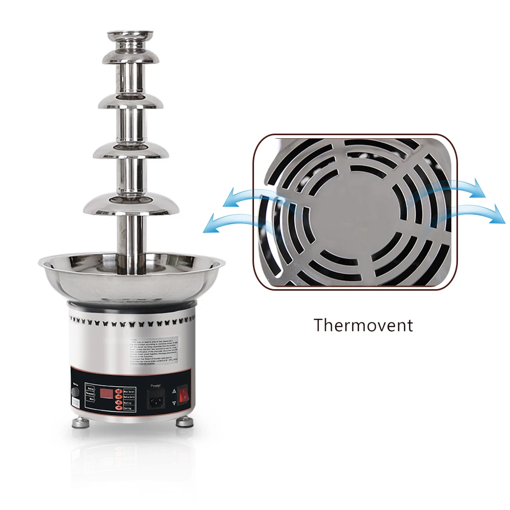 6 Tiers Chocolate Fountain Stainless 5kg Commercial Party Chocolate Fountain Chocolate Waterfall Machine 110V/220V/240V - Image 6