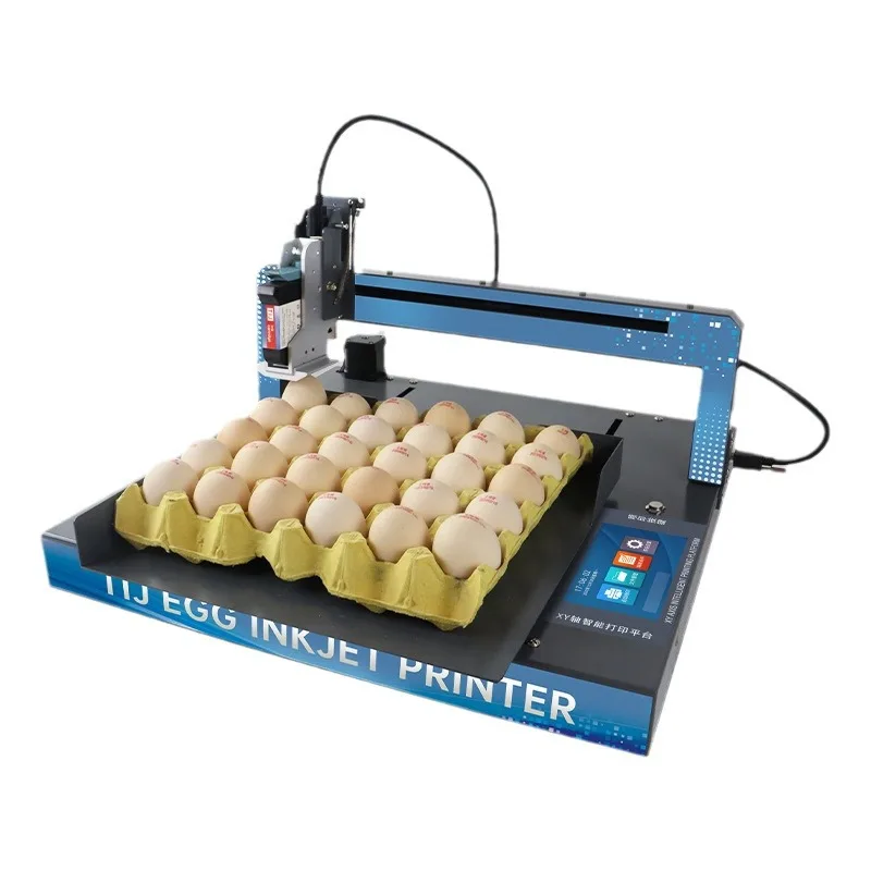 TEBAK Chicken Egg Printer Chicken Shell Inkjet Printer Egg Barcode Stamping Machine Touch Screen Egg Letters Coding Machine