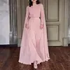 Pink Middle Eastern beaded long dress evening gown