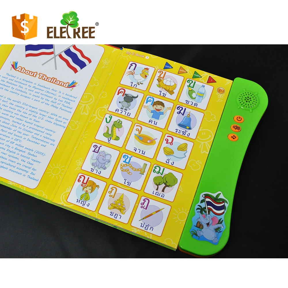Intelligence Electronic Audio Reading Teaching Smart Thai Talking Pen for Kids Thai Sound Book