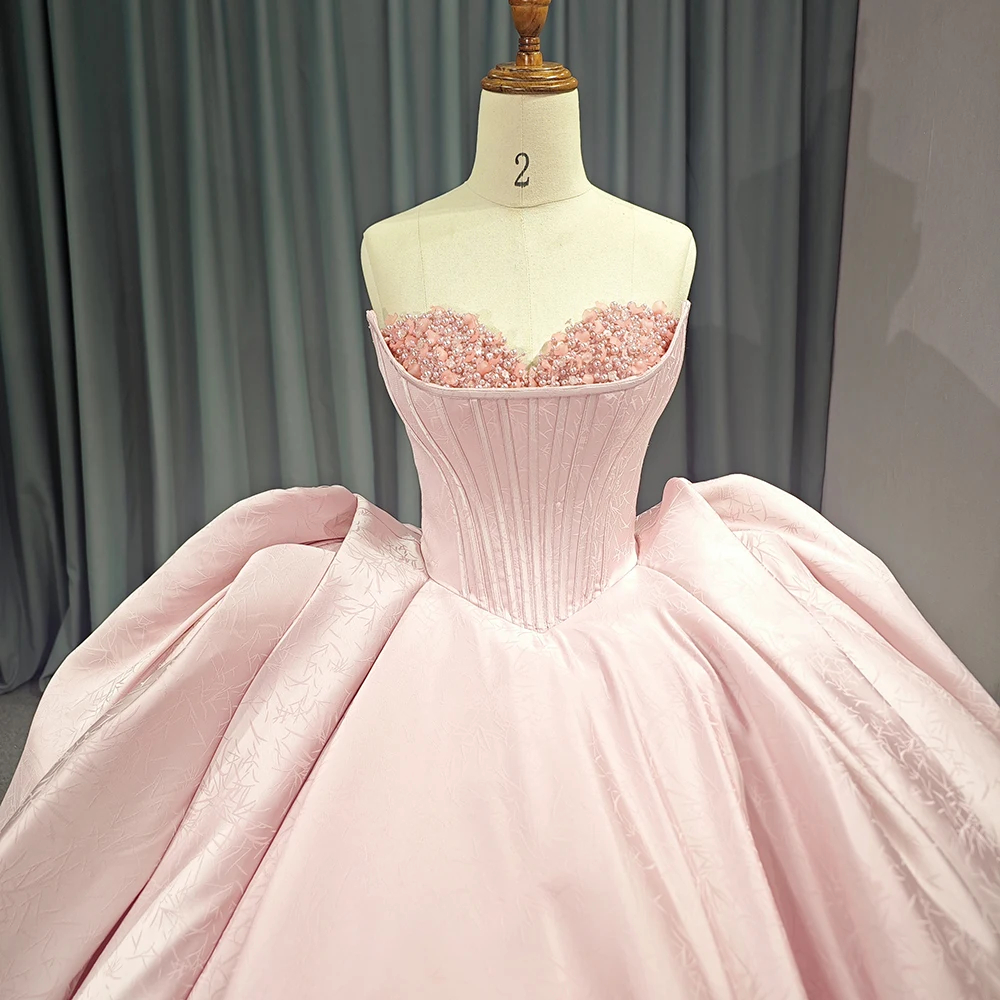 quinceanera dresses pink puffy Pink Off-the-Shoulder Lace-Up Back Quinceanera Dress Ball Gown, Pink / 18