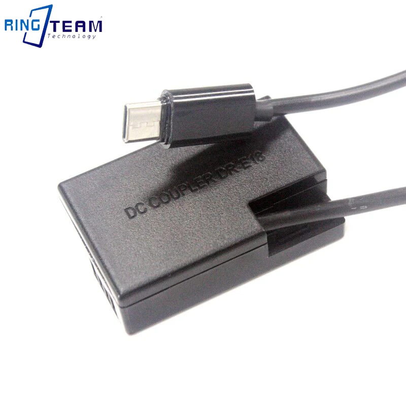 Type C to LP-E17 Dummy Battery DR-E18 DC Coupler ACK-E18 for Camera RP 77D 200D 250D 750D T6i 760D T6s 800D 8000D