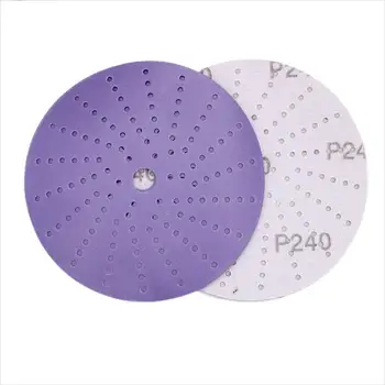 5'' whirlwind holes purple abrasive ceramic sandpaper disc for Automotive Industry Metal