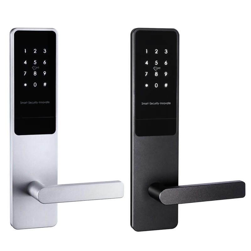 Home TTlock APP RFID Card Password Locks Aluminium Smart Advanced Front Door Keyless Digital Door Handle Lock