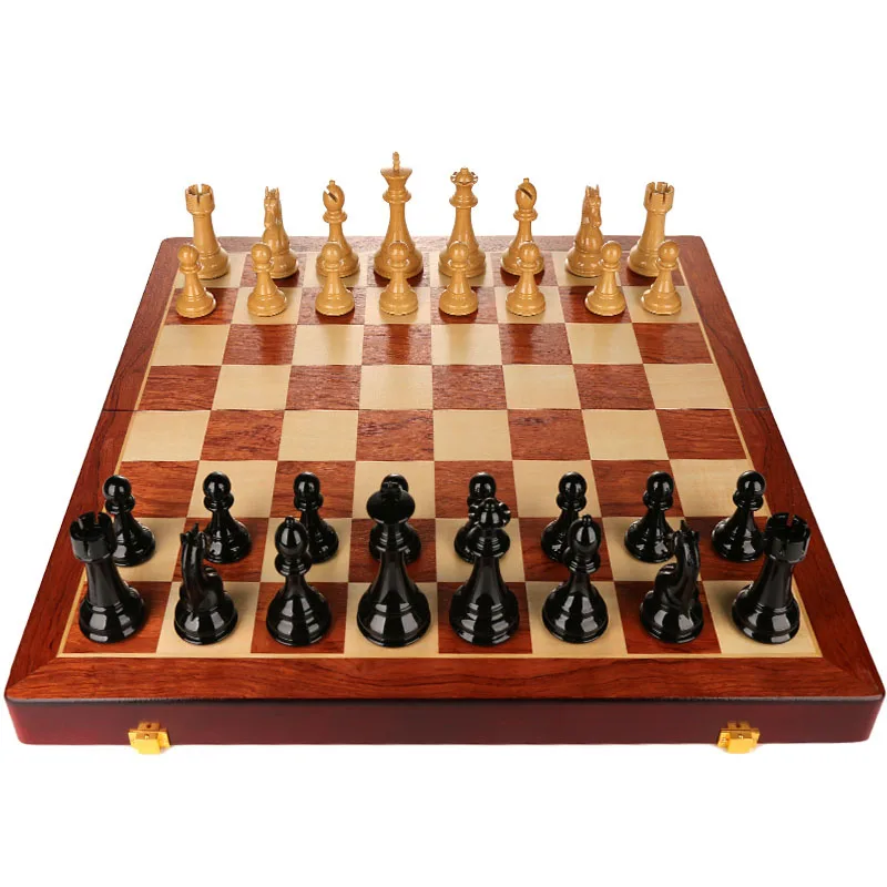 Personalized Marble Plated 20cm(7.87) Luxury Wood Chess Set