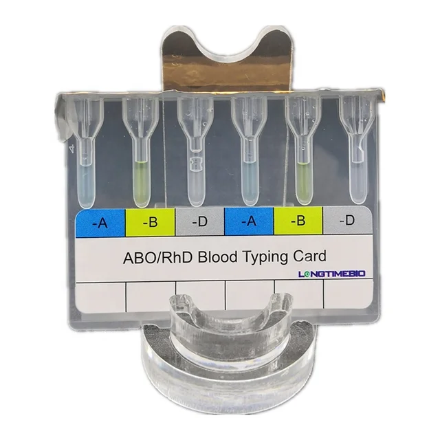 Longtime Factory Direct Sales ABO/RhD Blood Grouping Card for Humans