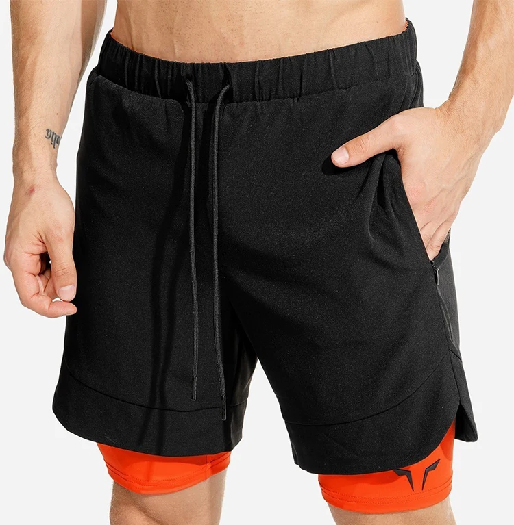Running Short Men'S Double Layer Quick Dry Jogging Fie Bodybuilding Gym Plu Size Beach Men'S Clothinghort And891_voghion.com