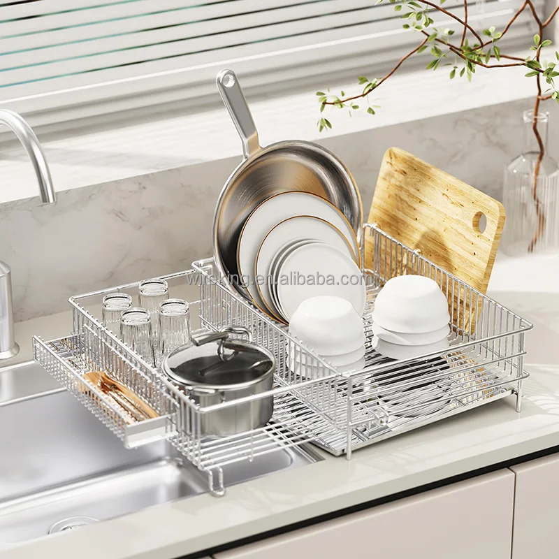 Alibaba Fold Out Dish Rack WIREKING Korean Style Stainless Steel