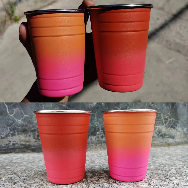 2025 Uv Colorful Custom Logo Party Outdoor Metal Tin Can Drinking Aluminum Tumbler Pint Set Beer Cup Stadium Cocktail 17oz 500ml