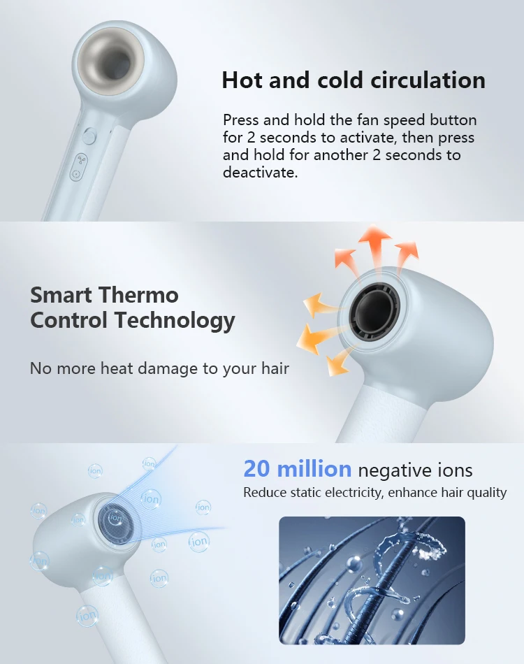 product mesky high speed blow dryer 110000 rpm 1200w power 4 speed 4 heat settings diffuser hair dryer-7