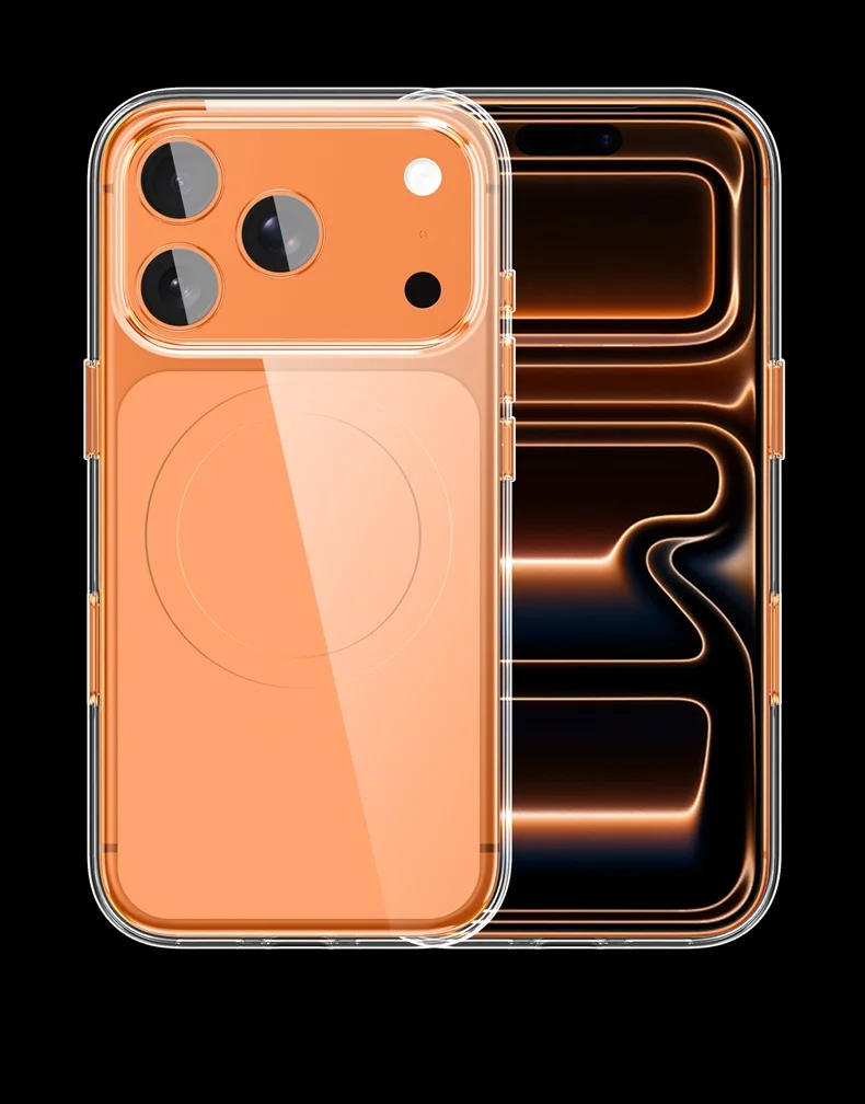 product tpupc phone case with anti yellow ultra magnetic crystal material anti fingerprint texture phone case for iphone 17 pro max-11