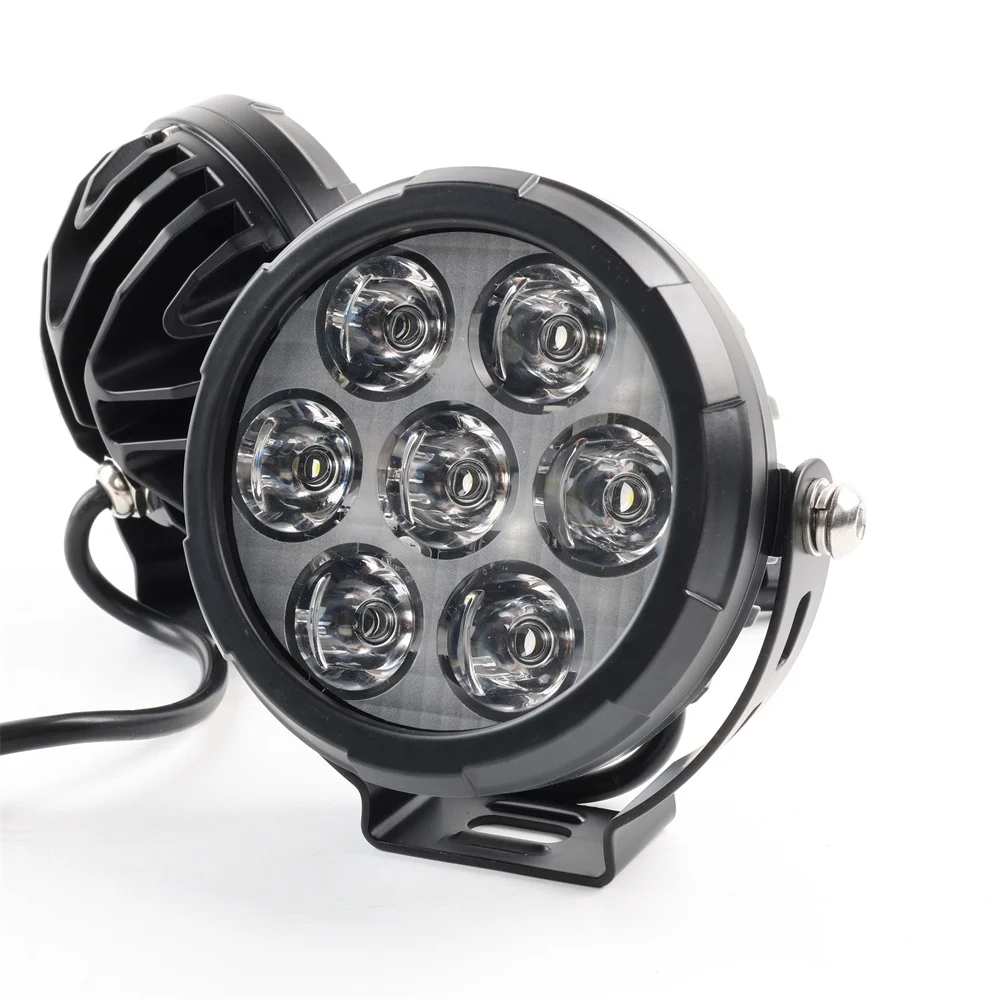 TIYPEOR High Heat Dissipation Aluminum Super Bright High Power Headlamp Auxiliary Headlight Hi/L Beam Driving Spotlight LED Lamp