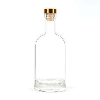 200 ml 500 ml 750 ml flint liquor glass bottles with stopper