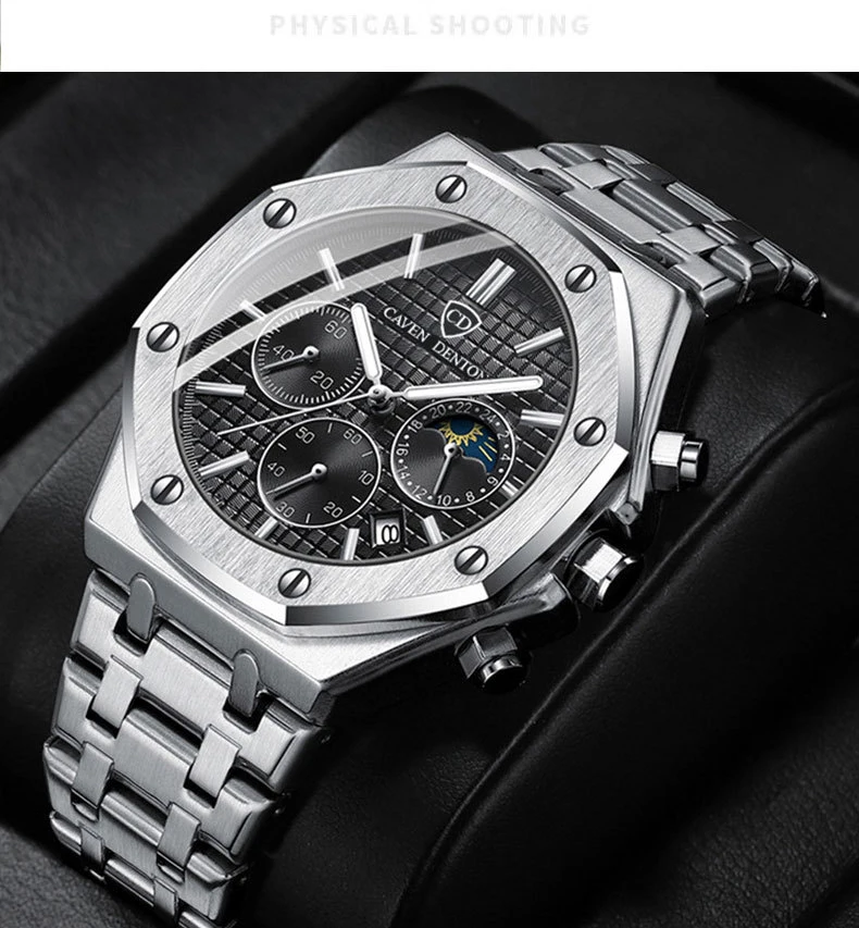 Luxury Waterproof Quartz Watch with Custom Logo