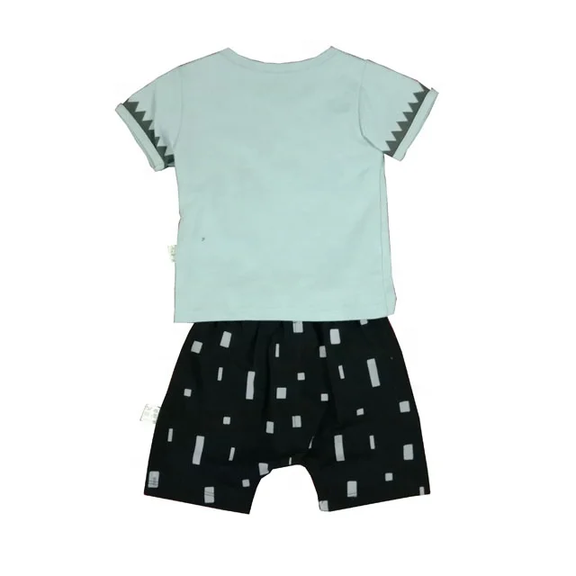 
Оптовая продажа, комплект для новорожденных, футболка и шорты унисекс, летние комплекты для новорожденных 