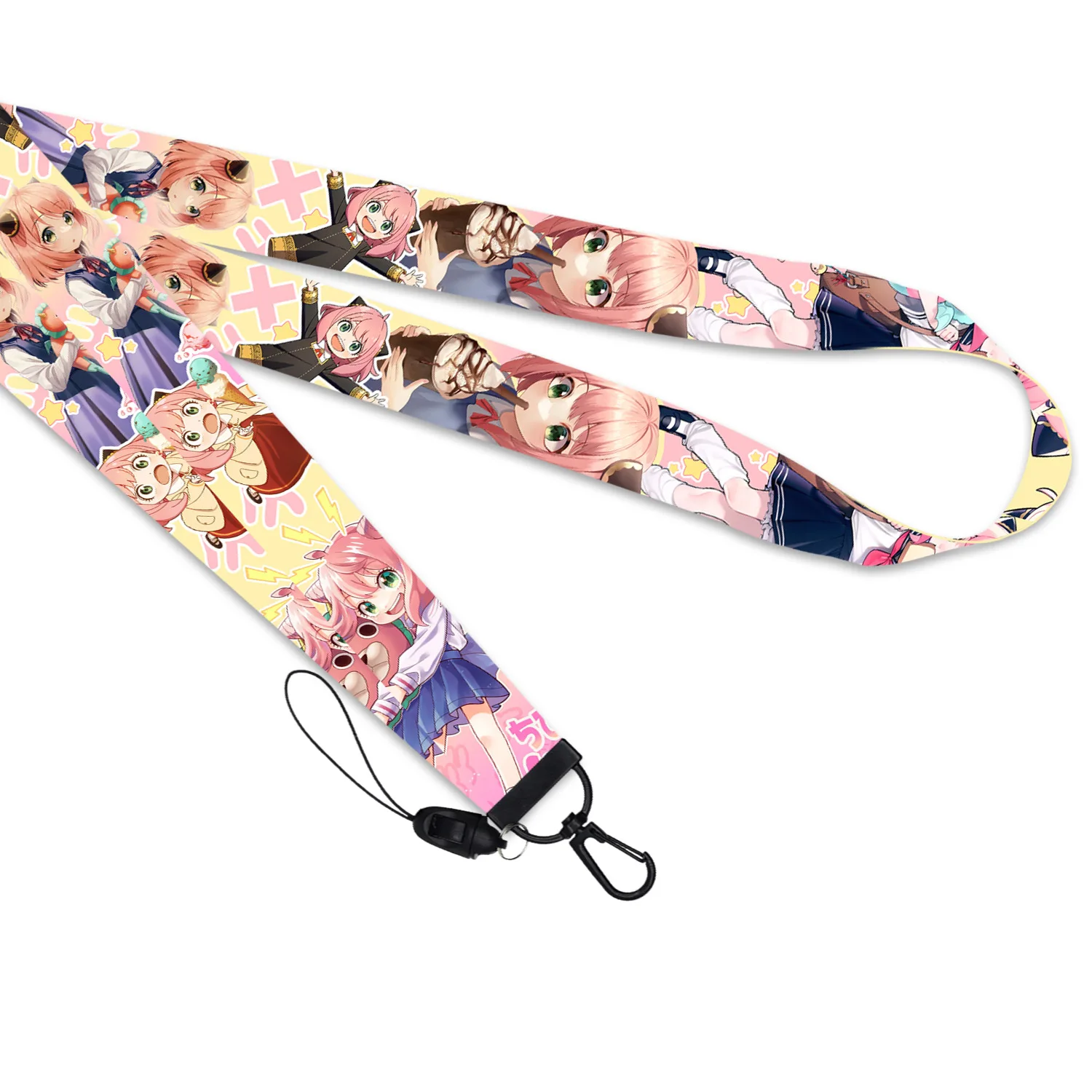 Factory Direct Sale Sublimation Printing Cartoon Anime SPY X FAMILY Neck Strap Lanyard for Kids