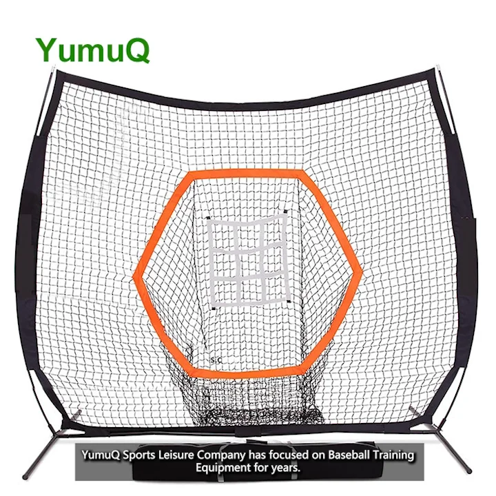Yumuq 12x6x9.5ft Portable Pop Up Screen Softball Baseball Net With
