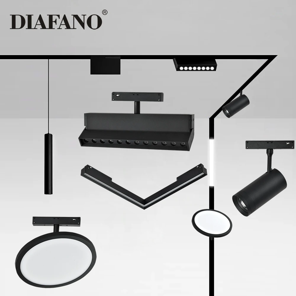 DC48V Magnetic Project Linear Grille LED Track Spotlight 10w 20w 30w ...