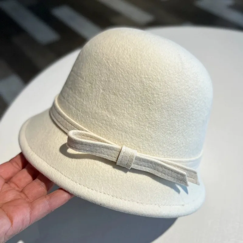 Chanbol Customized Products 2024 Bucket Hat Bow Wool Winter Fashion   H622e4373043944939691505429790a6fz 