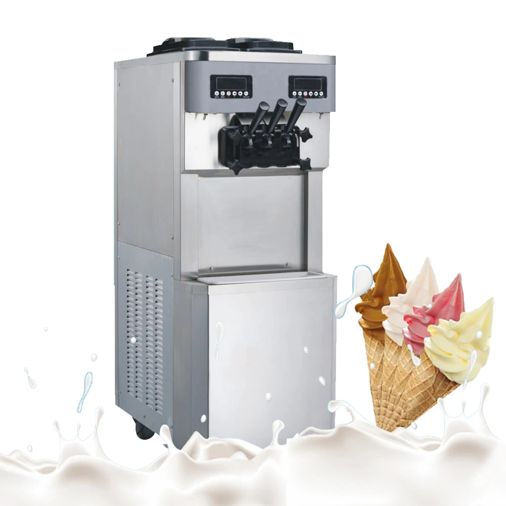 Double Cooling System Gear Pump Sundae Keep Fresh Frozen Yogurt Machine  Soft Ice Cream Machine - China Soft Ice Cream Machine, Ice Cream Machine