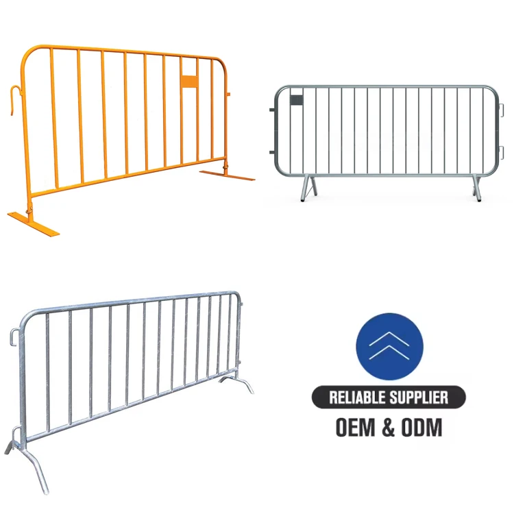 Wholesale cheap portable mobile safety traffic activity metal galvanized crowd control pedestrian security barrier factory