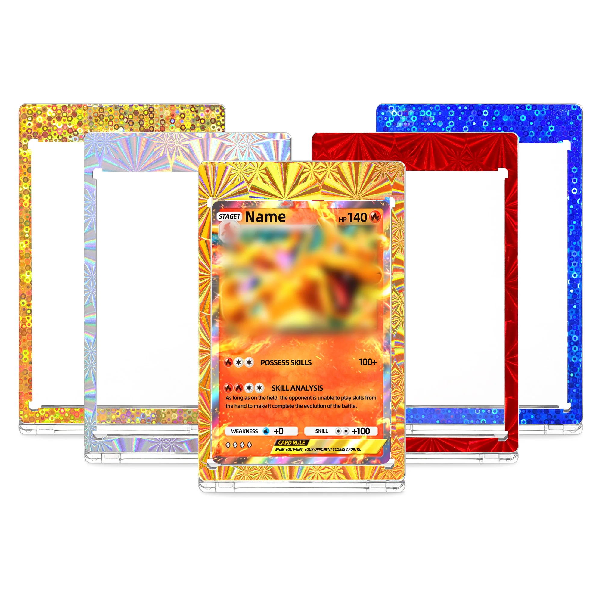 Wholesale Top Loader Card leeve Card leeve Protector Game Card leeve Color Frame Color Border Magnetic Card Holder,50 Pieces