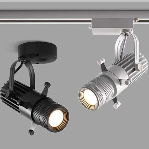 Adjustable Aperture LED Track Spotlight Commercial Beam Cobb Surface Mounted IP65 Rating for Commercial Painting Shops