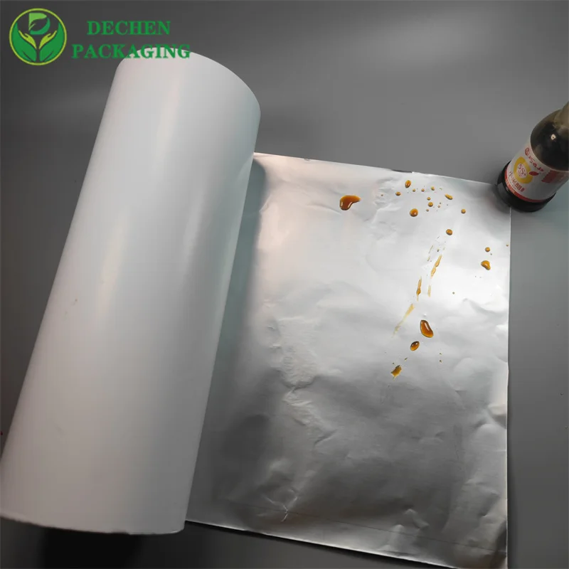 Los envases de alimentos biodegradables de papel de aluminio utilizan papel de aluminio impreso para el embalaje de hamburguesas.