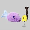Jouet pour animaux de compagnie : souris suspendue violette qui couine