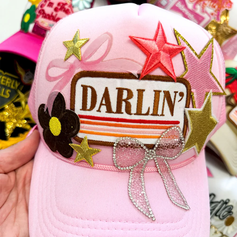 Baseball Cap Heat Press Patches On Hats Baseball Heart Bats