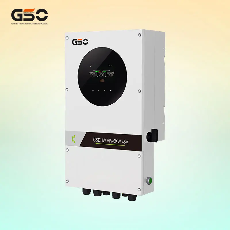 GSO Dependable Performance Hybrid Inverter Solar Inverter Mppt Solar 6000 Watt Pure Sine Wave Single Phase Inverter