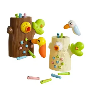 ITTL New Cute Bird Catch Worm and Feed Worm Toys Tabletop Toy  Novelty Concentration Training Educational Toys for Kid