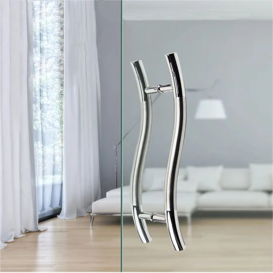 Ready Stock Stainless Steel 201 S Type Glass Door Handles Round Tube Door Pull