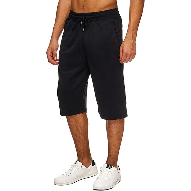 Mens Elastic Waist Drawstring Fitness 