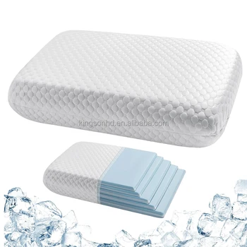 Cooling Memory Foam Pillow 5 Layer Adjustable Heights from 0.75 to 5 Inches Thin to Firm Bed Flat Pillow